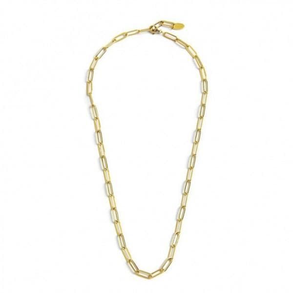 Marlù COLLANA CON CATENA A MAGLIA LARGA PVD ORO in Collane Alba Gioielli - Casoria, commercioVirtuoso.it