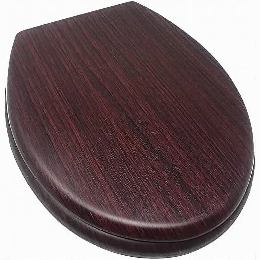 Copriwater Universale In Legno Mdf Tavoletta Bagno Wc Cerniere Legno Scuro 52947a