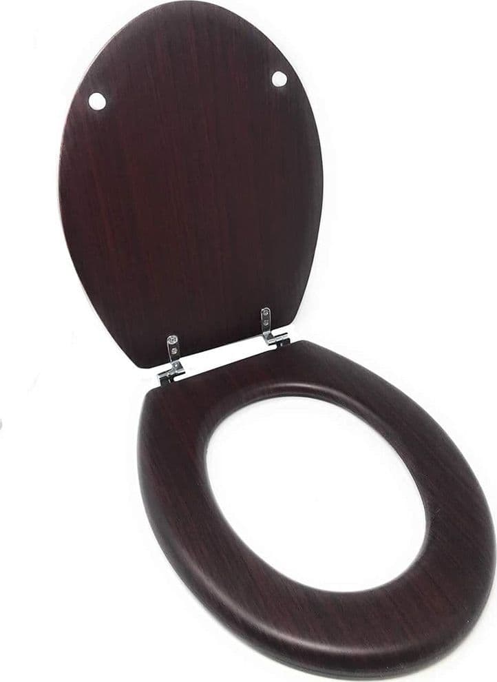 COPRIWATER UNIVERSALE IN LEGNO MDF TAVOLETTA BAGNO WC CERNIERE LEGNO SCURO 52947A in Sedili WC Trade Shop italia - Napoli, commercioVirtuoso.it