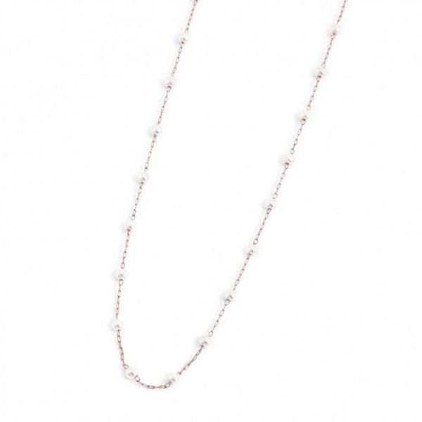 Marlù Collana Con Perle 3.30Mm Catena 90Cm Pvd Rose in Collane Alba Gioielli - Casoria, commercioVirtuoso.it