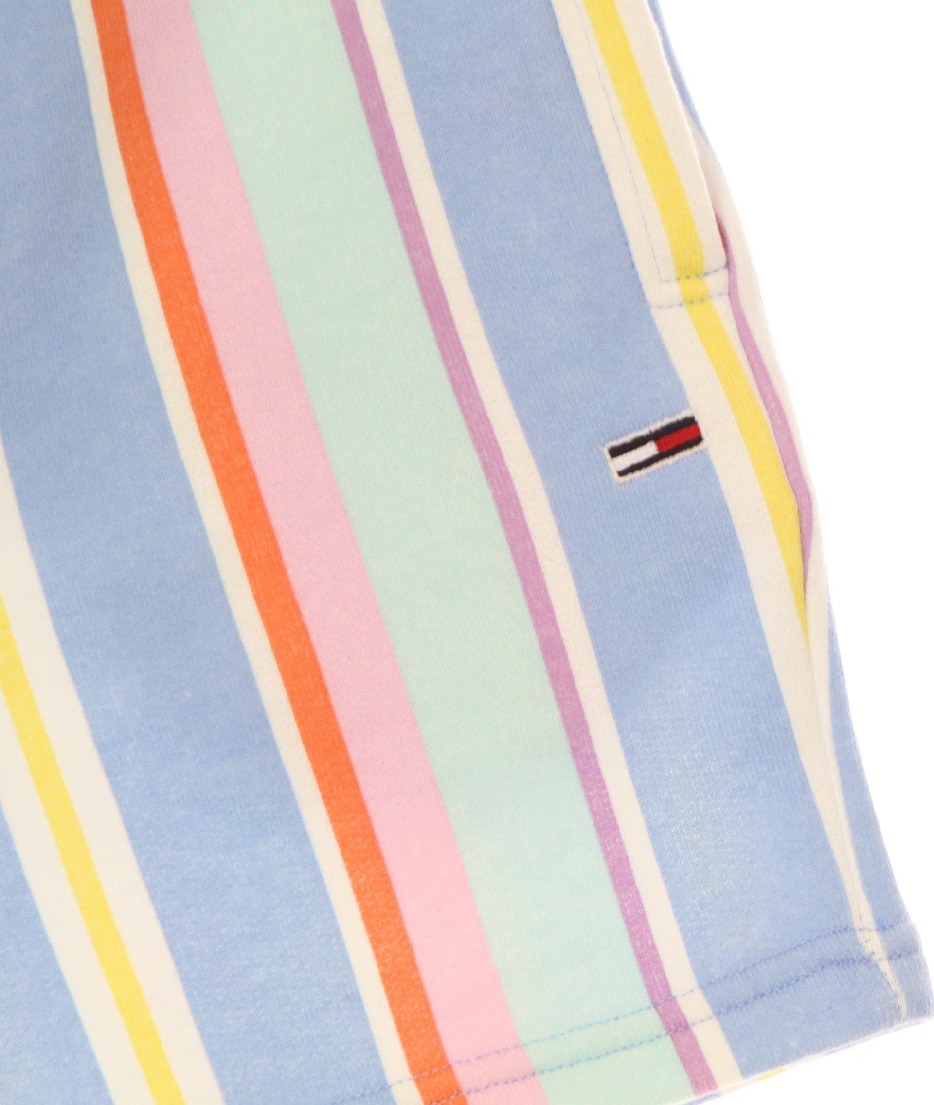 Tommy Hilfiger Pantaloncino Uomo Pastel Mixed Vertical Stripe Sweat Shorts Light Powdery Blue/stripe da uomo in Pantaloncini Drestige - Casamassima, commercioVirtuoso.it