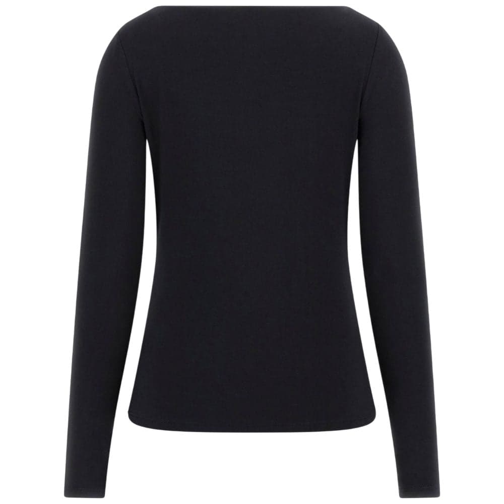 Guess maglia nera in modal con scollo goccia W5YP33KACM2JBLK in T-shirt Prodotti di Classe - Nocera Superiore, commercioVirtuoso.it