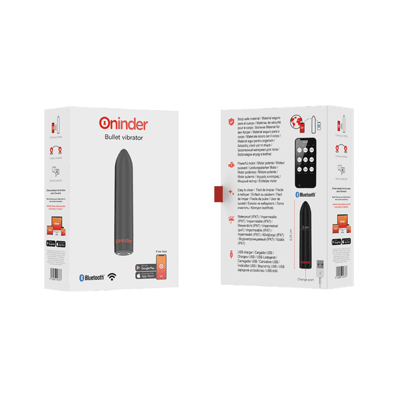 ONINDER - BERLIN VIBRATORE BULLET NERO 9 MODALITÀ 8,5 X 2 CM - APP GRATUITA in Vibratori proiettile e ovuli vibranti Desideria Shop - Latina, commercioVirtuoso.it
