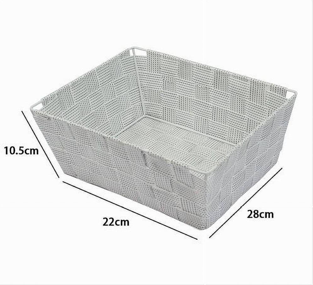 PORTAOGGETTI ORGANIZER BAGNO CAMERA CUCINA TESSUTO GRIGIO CHIARO 28X22X10.5CM 79018 in Ripiani pensili Trade Shop italia - Napoli, commercioVirtuoso.it