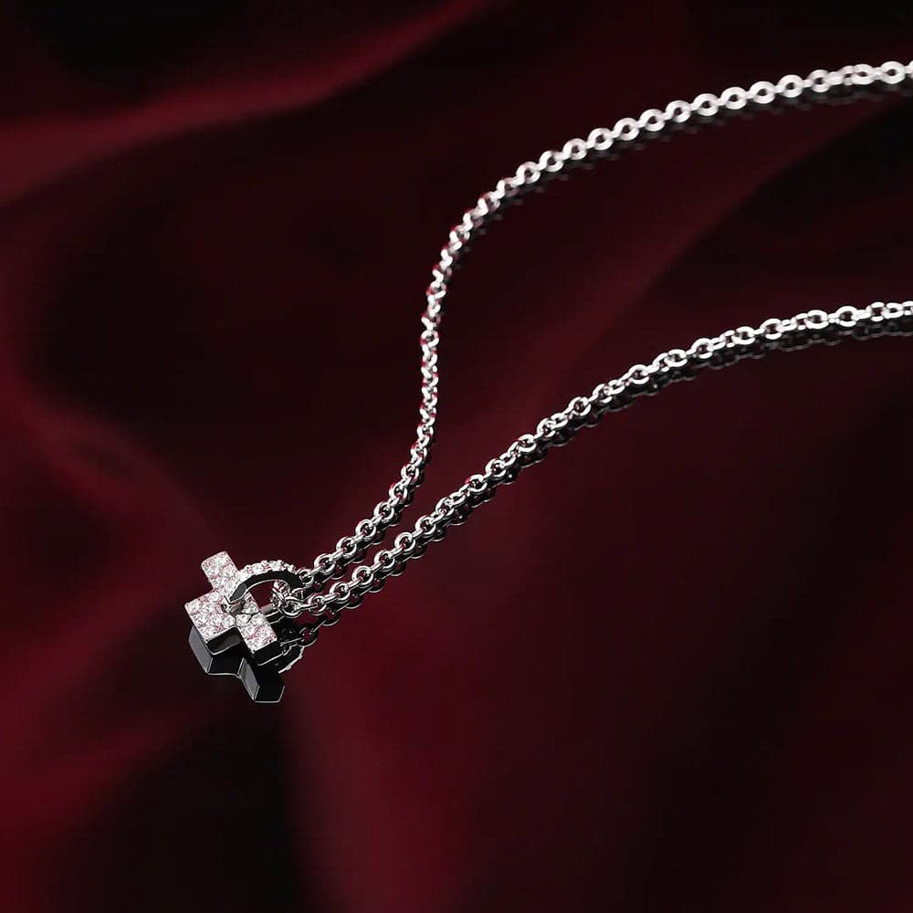 Collana TRUSSARDI donna T-Logo acciaio / cristalli bianchi in Collane Web Time Orologi - Milano, commercioVirtuoso.it