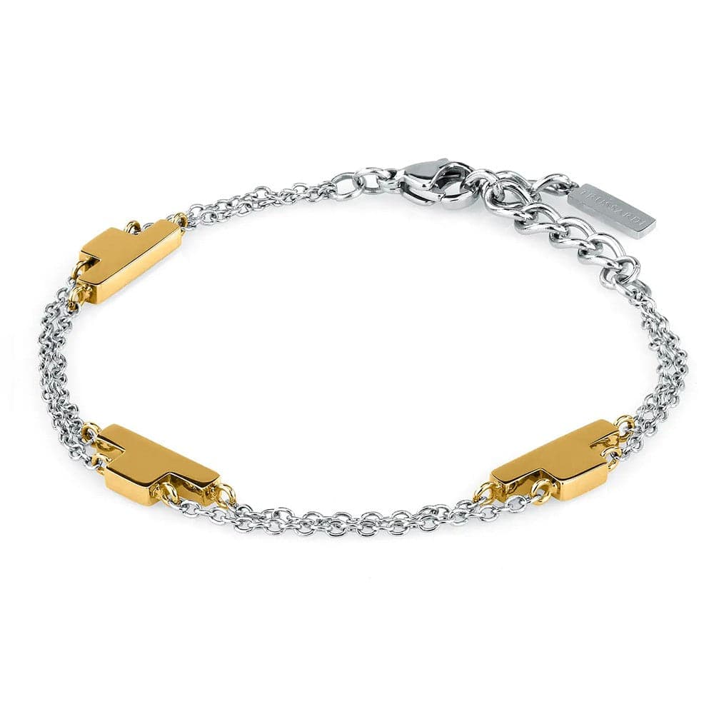 Bracciale TRUSSARDI donna T-Logo doppio acciaio / dorato in Bracciali Web Time Orologi - Milano, commercioVirtuoso.it