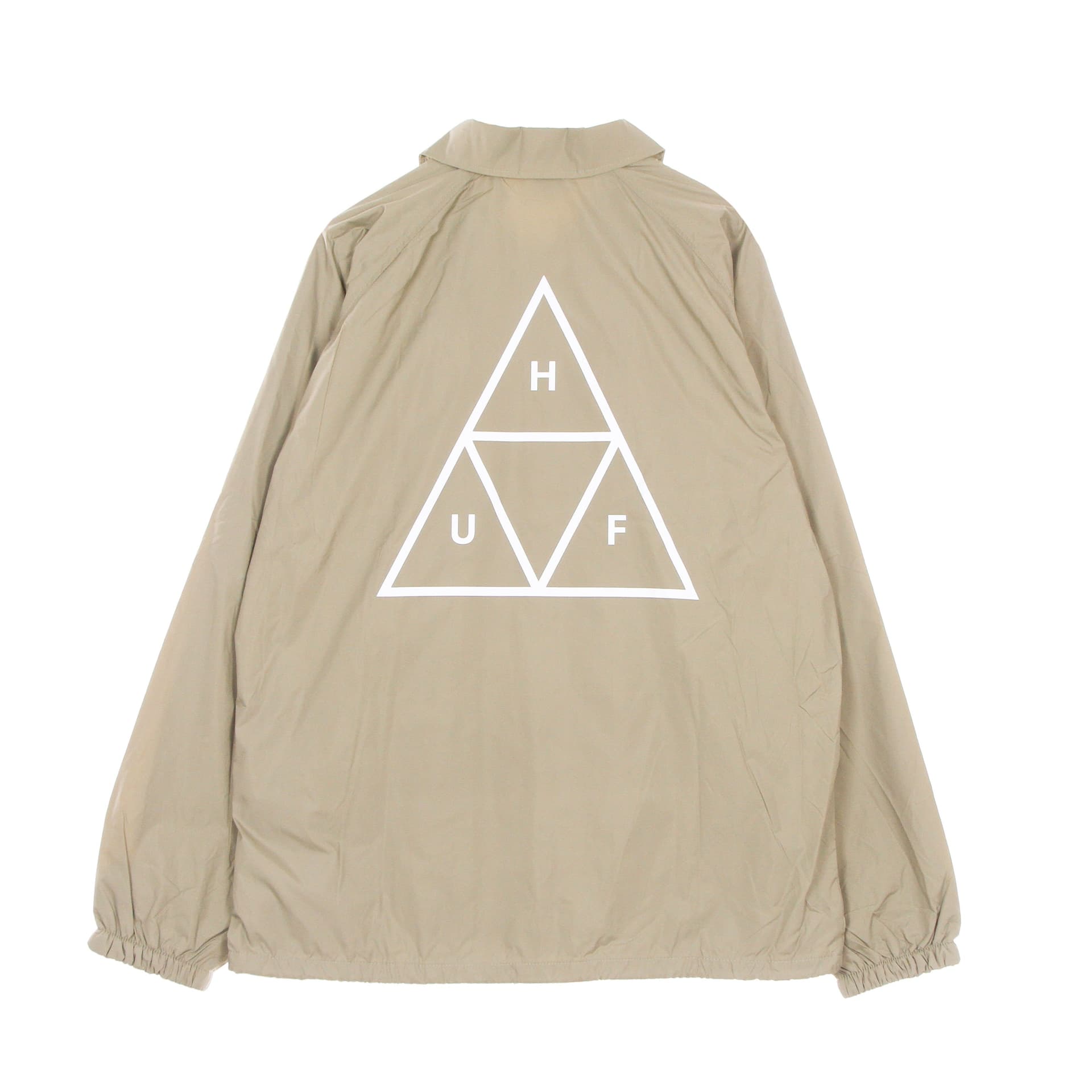 HUF Giacca Coach Jacket Uomo Essentials Tt Coaches Jacket Stone da uomo in Giacche Drestige - Casamassima, commercioVirtuoso.it