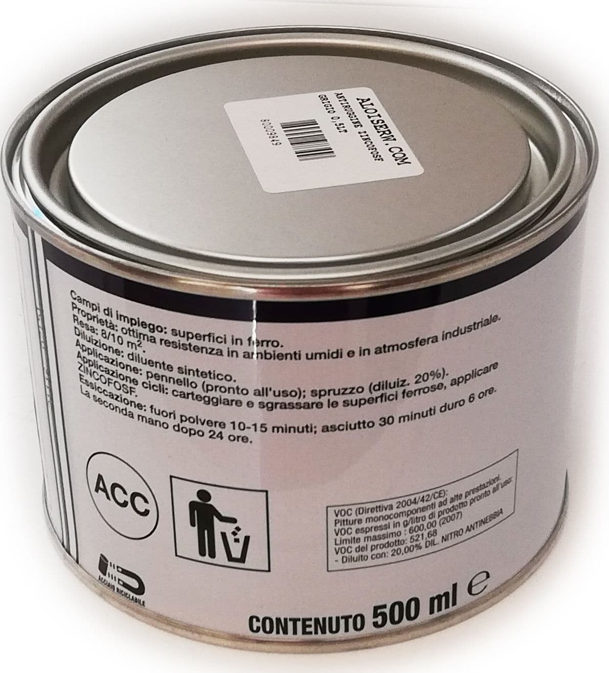 Zincofosf 500ml antiruggine a rapida essiccazione in Vernice a spray Aloiserw.com - Altomonte, commercioVirtuoso.it