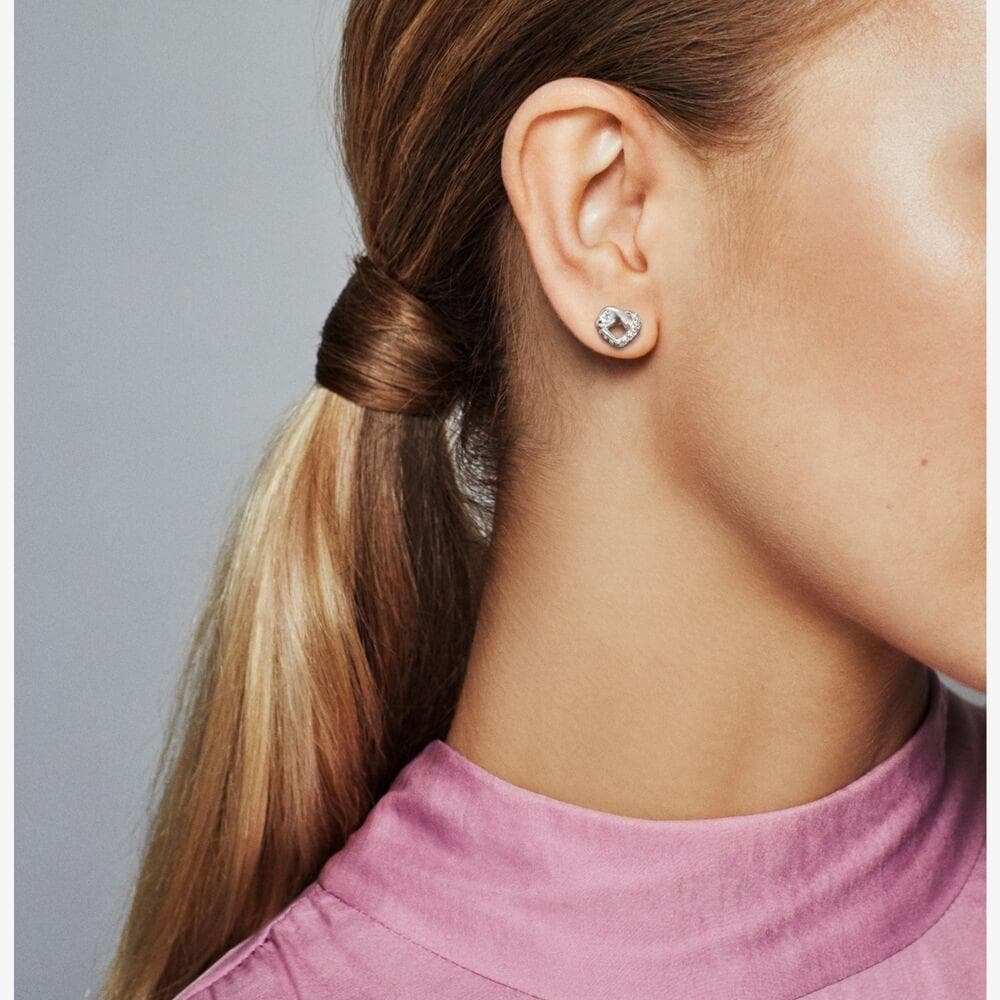Pandora Orecchini a lobo Cuore intrecciato in Orecchini Alba Gioielli - Casoria, commercioVirtuoso.it