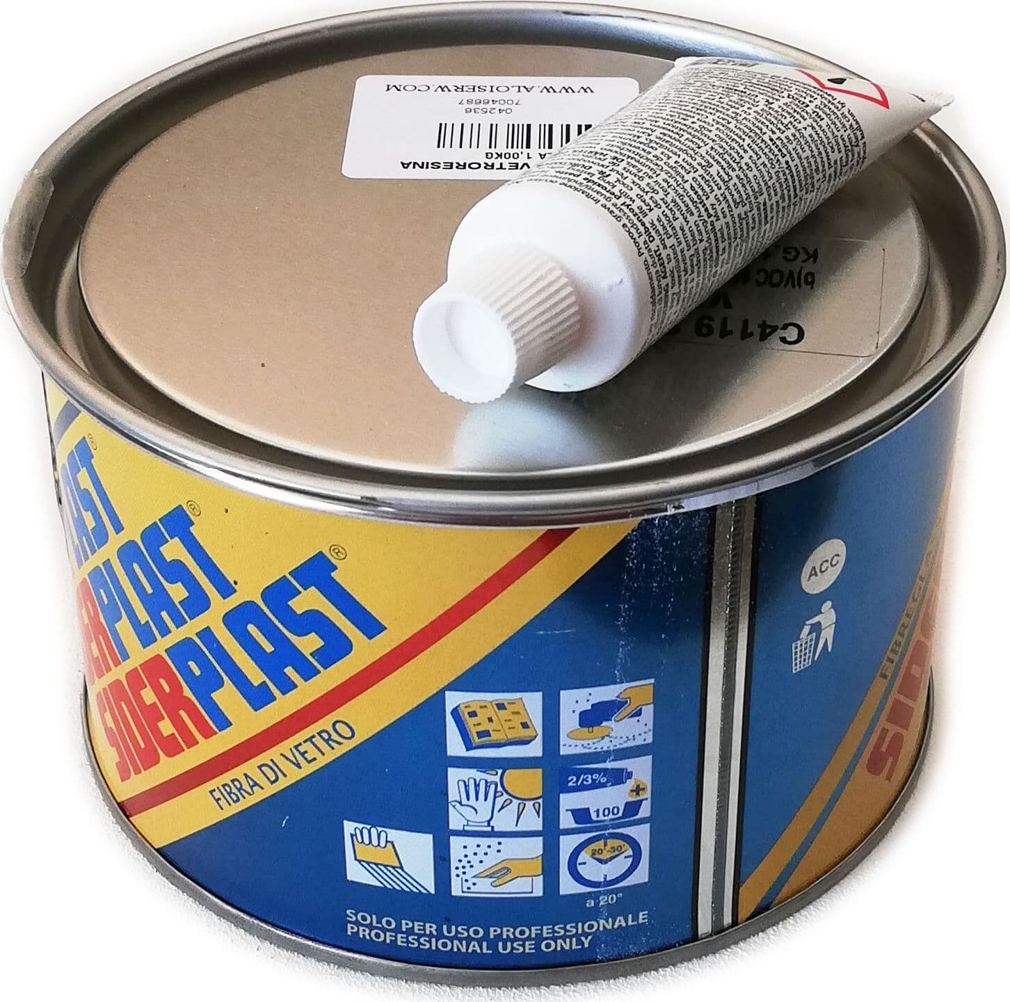 Siderplast 1kg di fibra di vetro in Adesivi universali Aloiserw.com - Altomonte, commercioVirtuoso.it