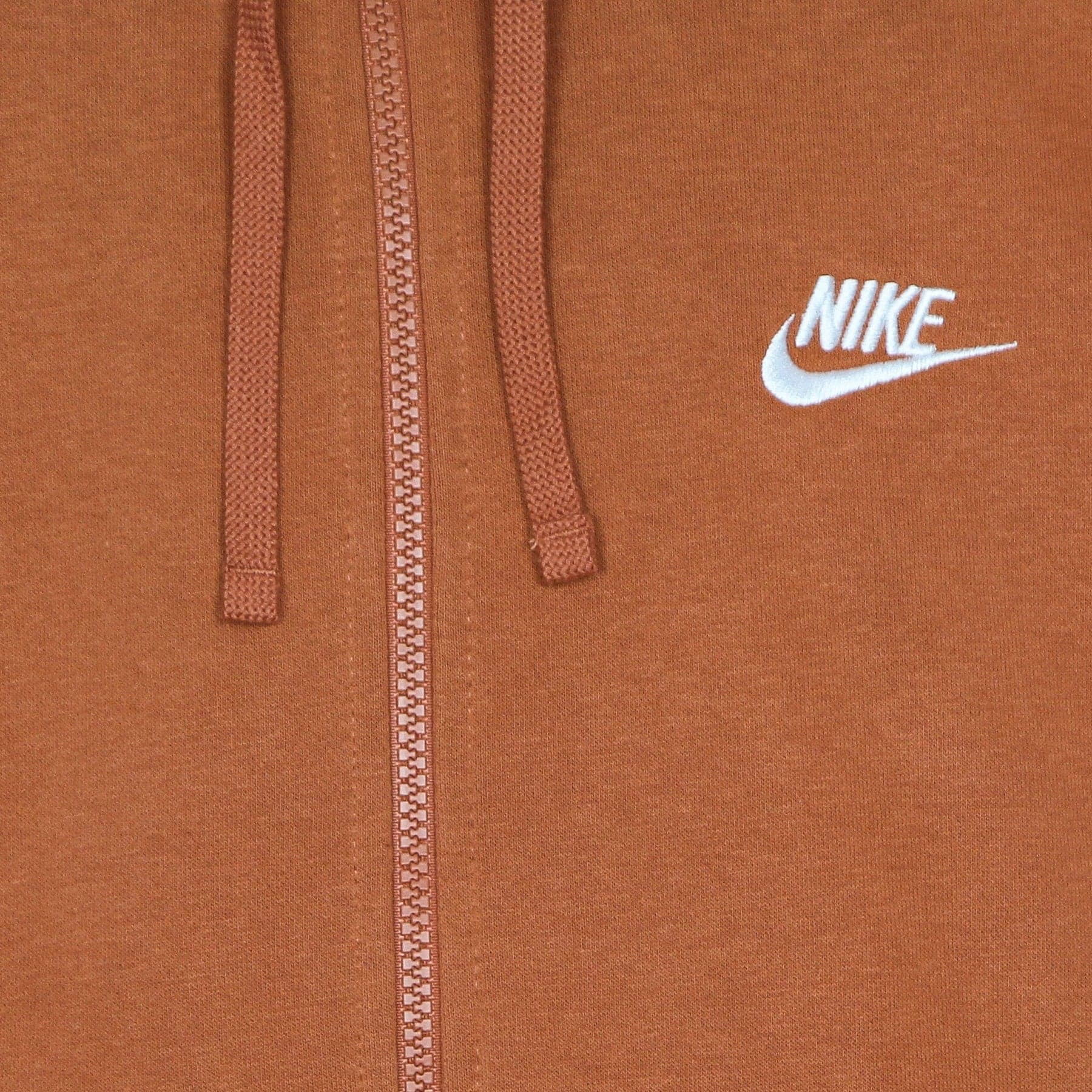 Nike Felpa Leggera Cappuccio Zip Uomo Sportswear Club Hoodie Full Zip French Terry Light Sienna/light Sienna/white da uomo in Felpe con cappuccio Drestige - Casamassima, commercioVirtuoso.it