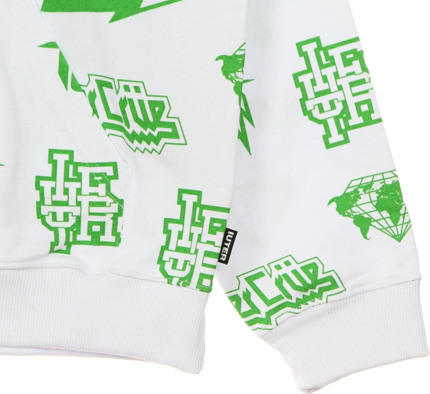IUTER Felpa Leggera Cappuccio Uomo Horns Allover Hoodie White da uomo in Felpe con cappuccio Drestige - Casamassima, commercioVirtuoso.it