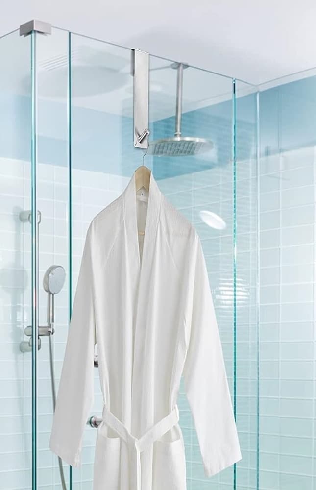 GANCIO PER PORTA BOX DOCCIA APPENDI ASCIUGAMANO ACCAPPATOIO BAGNO 4X13.5CM 87764 in Ganci portasciugamani Trade Shop italia - Napoli, commercioVirtuoso.it
