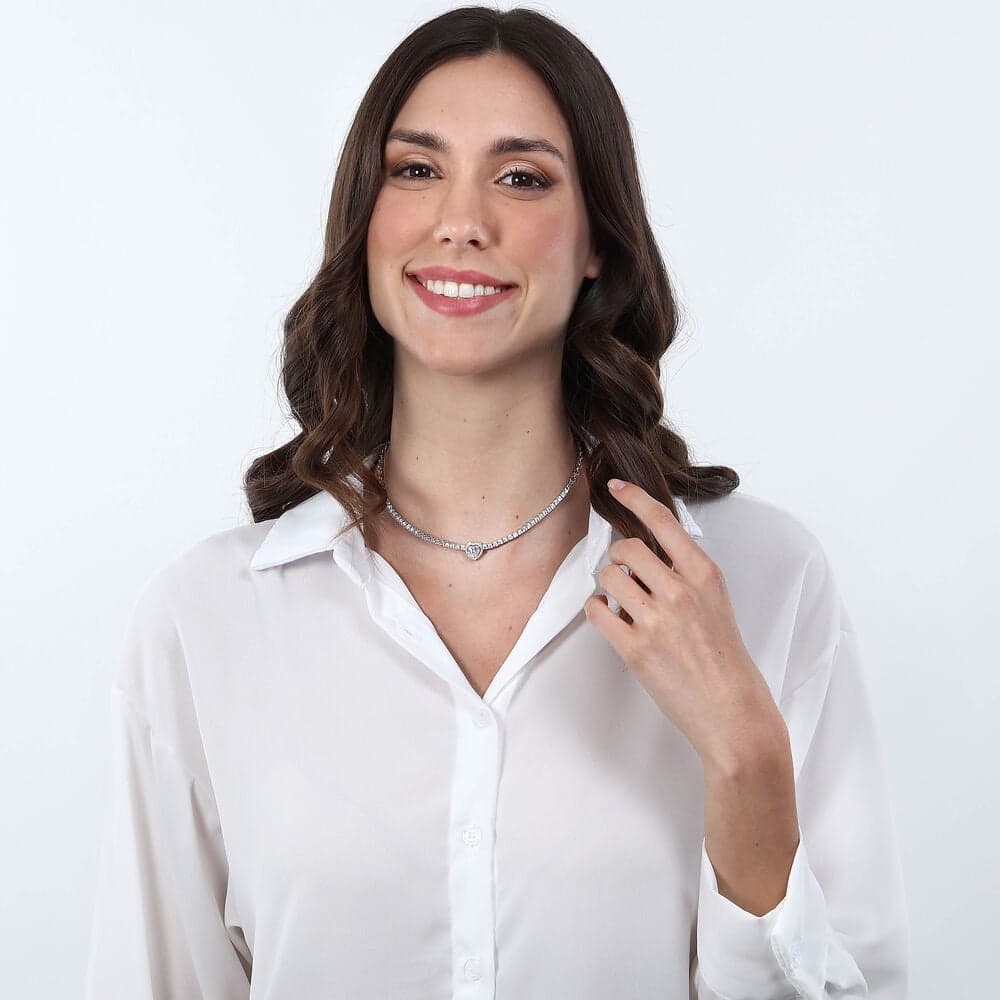 Collana MORELLATO donna Tesori argento 925 / cristalli bianchi in Collane Web Time Orologi - Milano, commercioVirtuoso.it