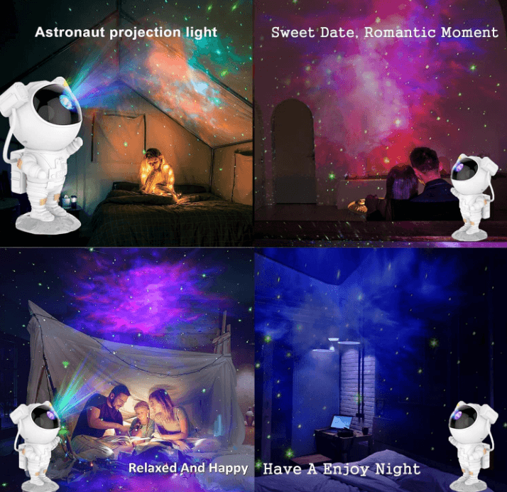 I-TOTAL® - Proiettore a LED effetto cielo stellato, lampada proiettore modello Astronauta in Luci notturne per bambini Cartospedia - Napoli, commercioVirtuoso.it