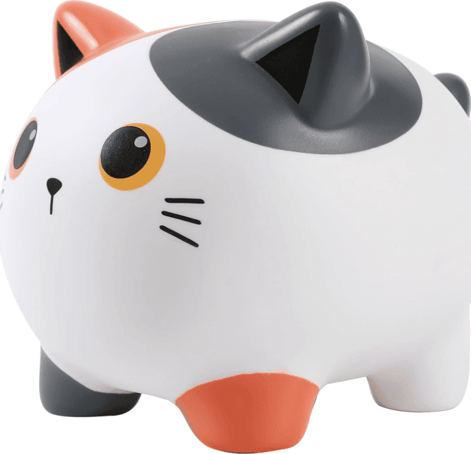 i-Total- Salvadanaio in plastica Gatto Arancione (XL2500)