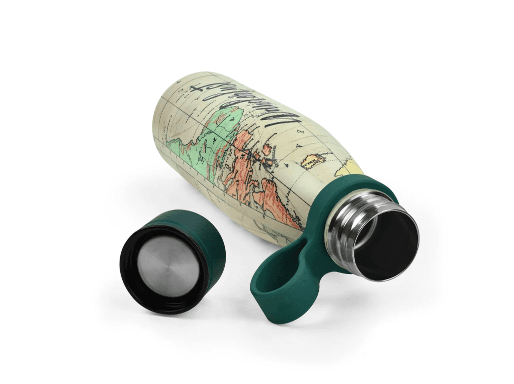 Legami - Hot&Cold, Bottiglia Termica 500 ml, Leggera e Resistente, Chiusura Ermetica, Manico in Silicone Removibile, Tema Travel in Thermos per bibite Cartospedia - Napoli, commercioVirtuoso.it