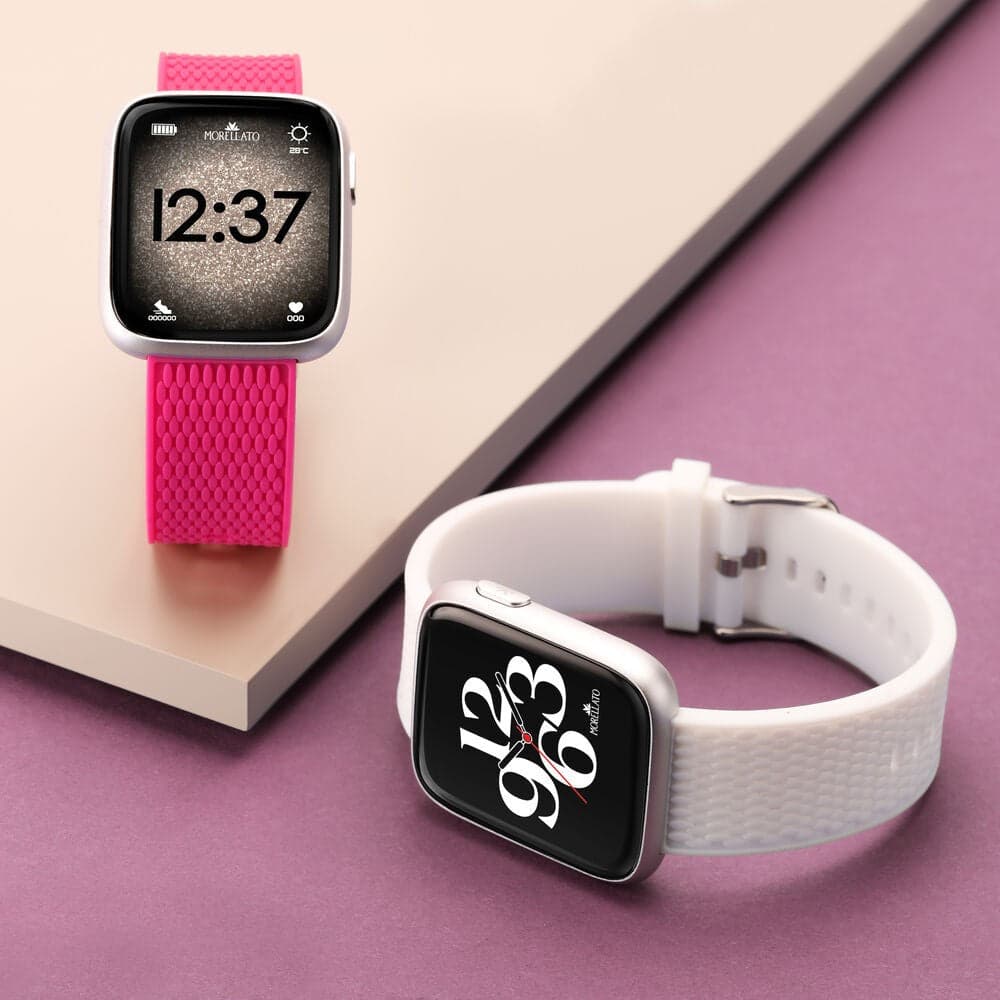 Smartwatch MORELLATO donna M-01 Touch gomma bianco in Smartwatches fashion Web Time Orologi - Milano, commercioVirtuoso.it
