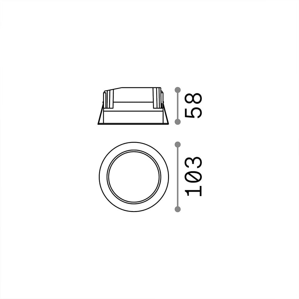 Faretto A Incasso Basic Fi Alluminio Bianco Led 10W 3000K Luce Calda in Faretti da soffitto LuceArt - Montecorvino Pugliano, commercioVirtuoso.it