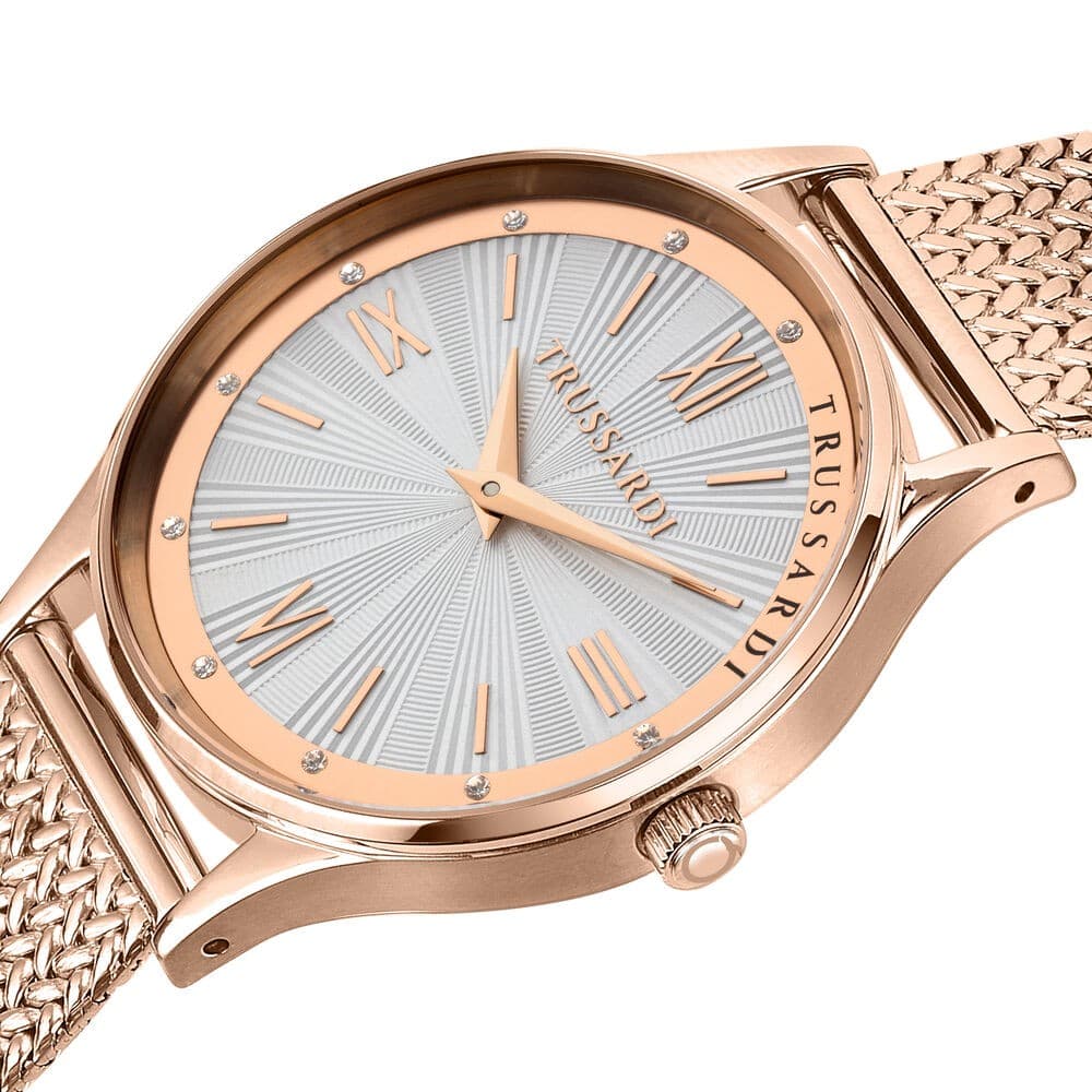 Orologio TRUSSARDI donna T-star oro rosa mesh / bianco in Orologi da polso Web Time Orologi - Milano, commercioVirtuoso.it