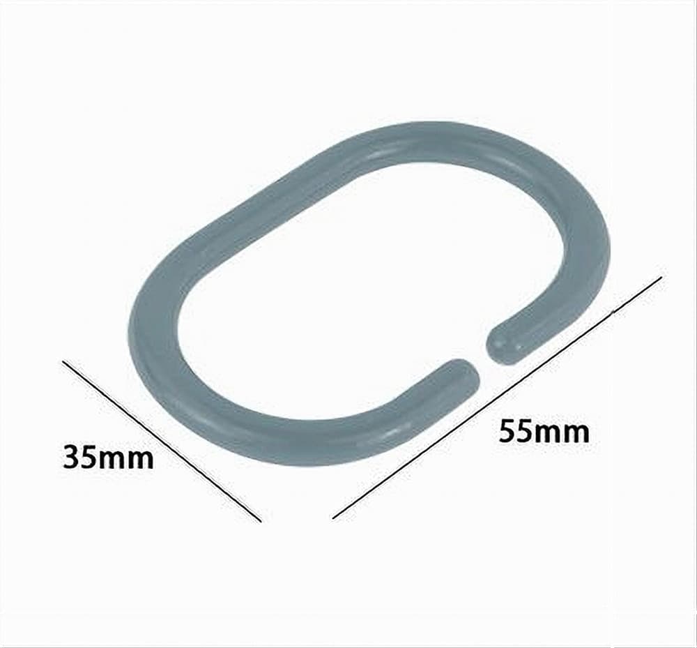 SET 12PZ ANELLI GANCIO PER TENDA DA DOCCIA BOX BAGNO IN PLASTICA PP GRIGIO 87238 in Anelli Trade Shop italia - Napoli, commercioVirtuoso.it