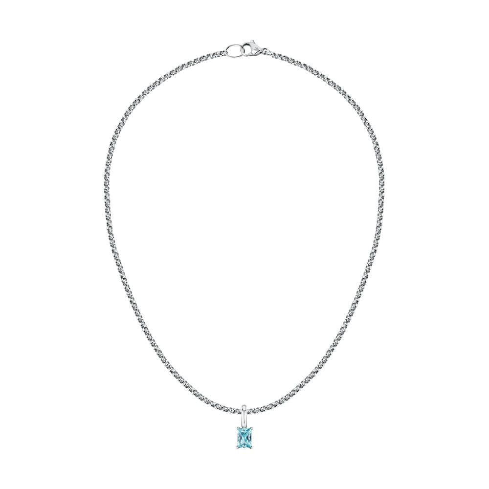 Collana MORELLATO donna Drops acciaio / punto luce azzurro in Collane Web Time Orologi - Milano, commercioVirtuoso.it