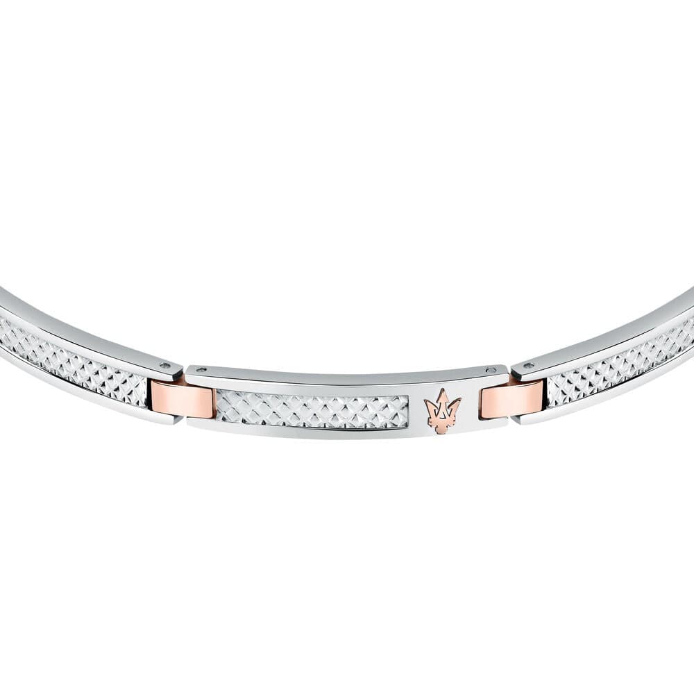 Bracciale MASERATI uomo Iconic acciaio / oro rosa in Bracciali Web Time Orologi - Milano, commercioVirtuoso.it