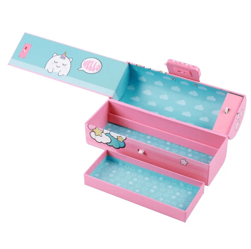 ITOTAL - Organizer a Forma di Bauletto con Lucchetto Cat Lovers Rosa in Scatole Cartospedia - Napoli, commercioVirtuoso.it