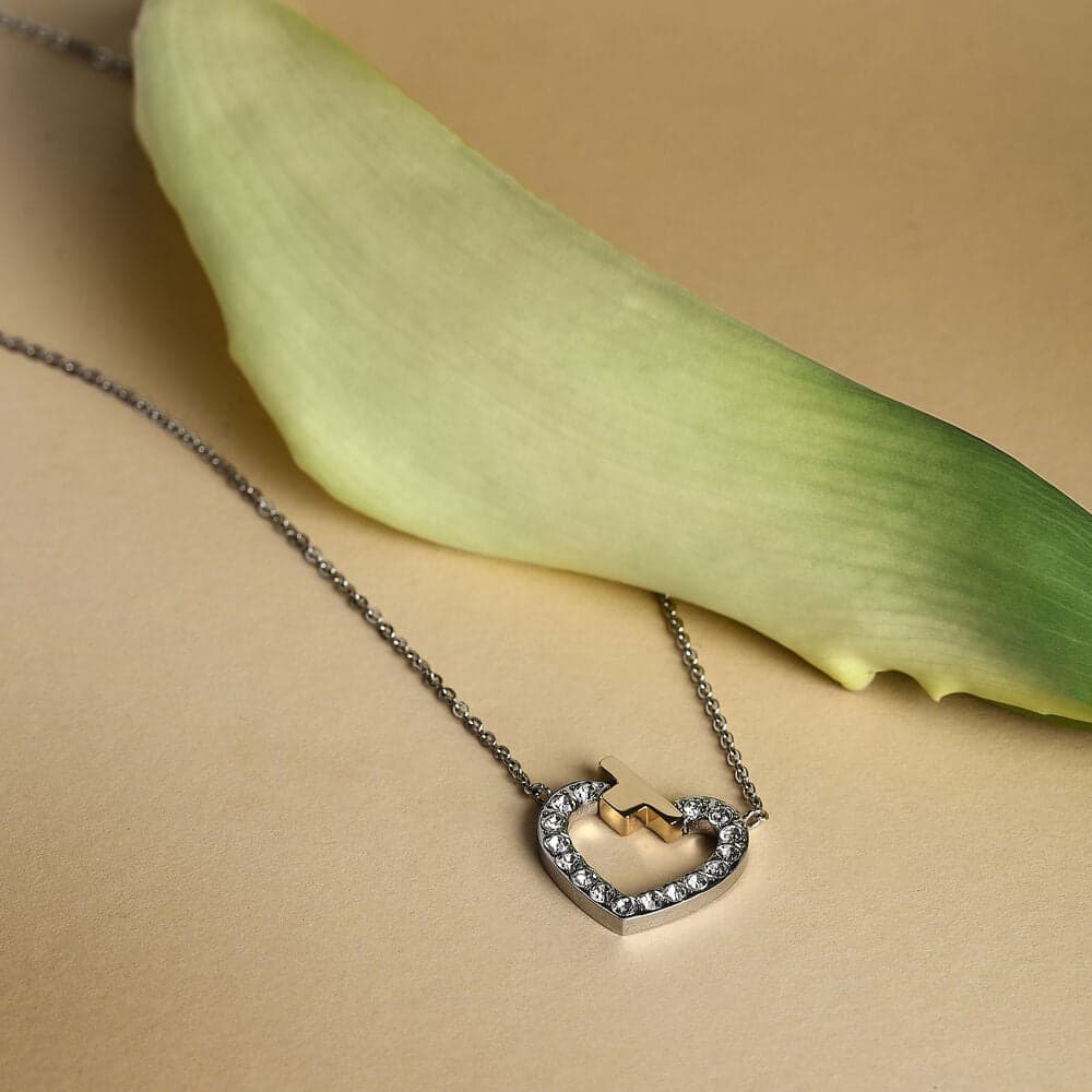 Collana TRUSSARDI donna T-Logo cuore con cristalli in Collane Web Time Orologi - Milano, commercioVirtuoso.it
