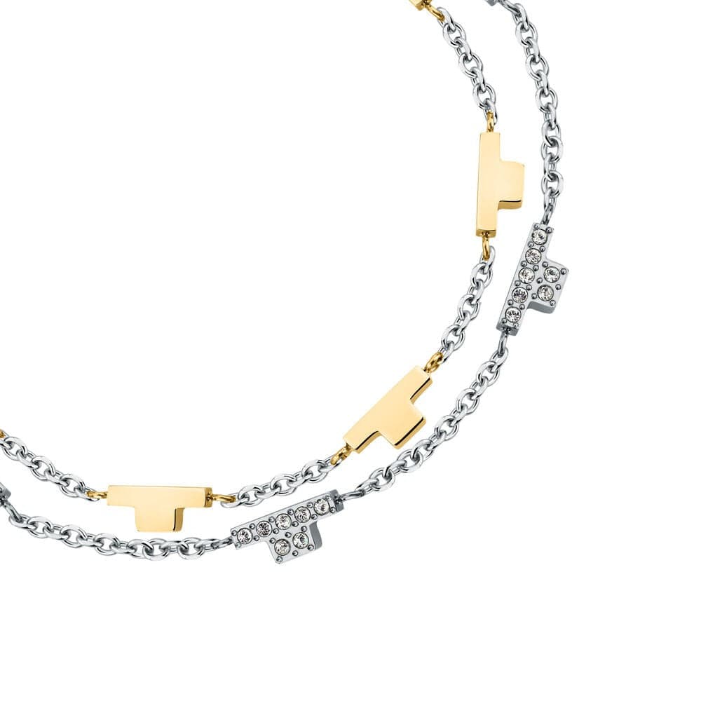 Bracciale TRUSSARDI donna T-Logo Doppia catena acciaio in Bracciali Web Time Orologi - Milano, commercioVirtuoso.it