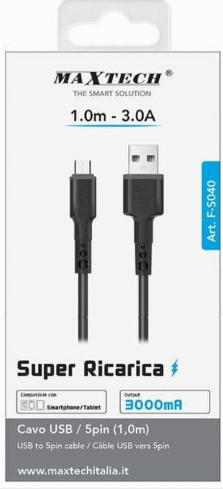 CAVO USB A MICRO USB 1MT 3 A SUPER RICARICA TRASFERIMENTO DATI SMARTPHONE F-S040 in prodotto Trade Shop italia - Napoli, commercioVirtuoso.it