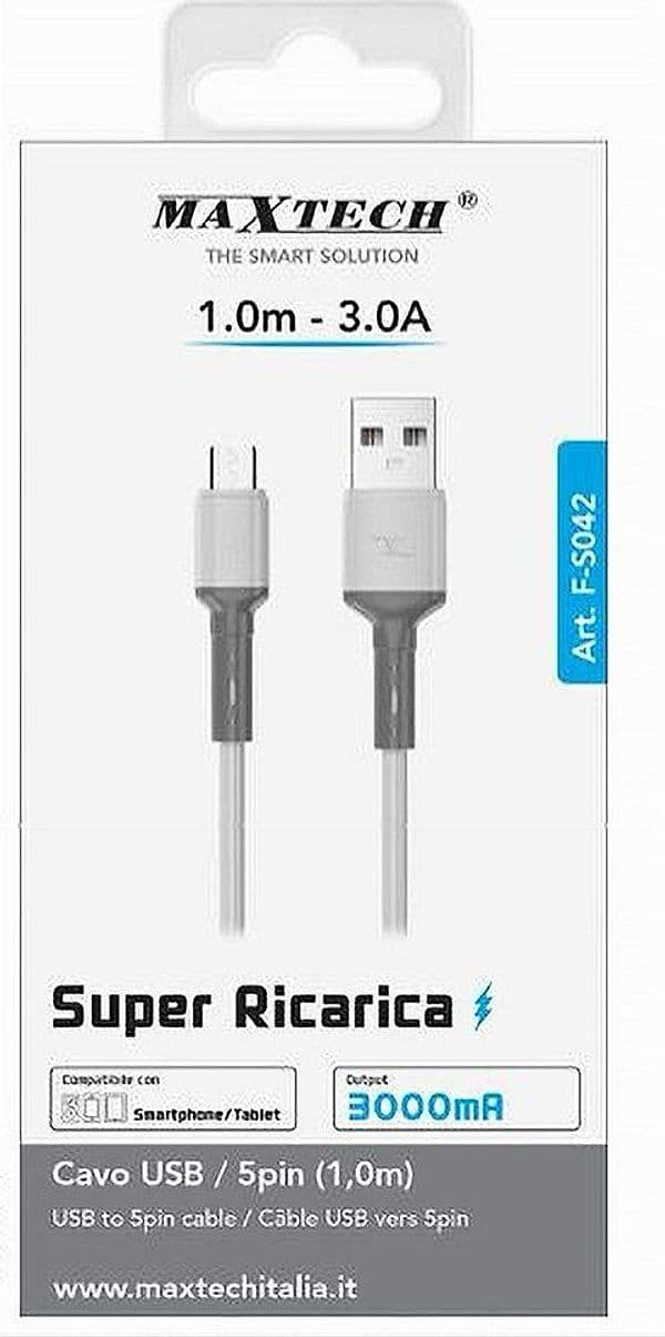 CAVO USB A MICRO USB 1 MT 3 A SUPER RICARICA DATI PER SMARTPHONE TABLET F-S042 in prodotto Trade Shop italia - Napoli, commercioVirtuoso.it