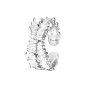 STROILI - Anello a fascia regolabile rodiato e strass con incrocio in Anelli Alba Gioielli - Casoria, commercioVirtuoso.it