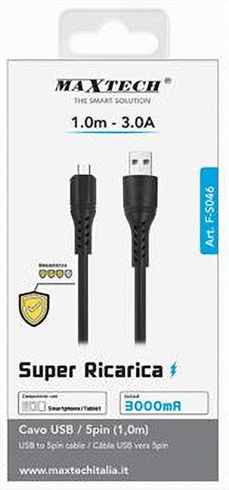 CAVO USB A MICRO USB SUPER RICARICA DATI RESISTENTE 1 METRO 3A SMARTPHONE F-S046 in prodotto Trade Shop italia - Napoli, commercioVirtuoso.it
