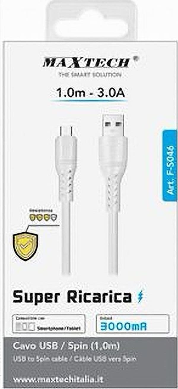 CAVO USB A MICRO USB SUPER RICARICA DATI RESISTENTE 1 METRO 3A SMARTPHONE F-S046 in prodotto Trade Shop italia - Napoli, commercioVirtuoso.it