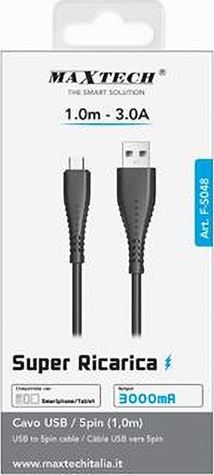 CAVO USB A MICRO USB 1 METRO SUPER RICARICA DATI 3A PER TABLET SMARTPHONE F-S048 in prodotto Trade Shop italia - Napoli, commercioVirtuoso.it