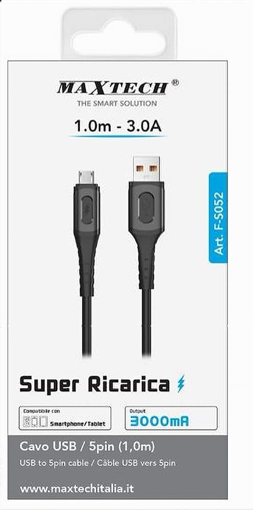 CAVO USB A MICRO USB SUPER RICARICA 3A TRASFERIMENTO DATI 1MT SMARTPHONE F-S052 in prodotto Trade Shop italia - Napoli, commercioVirtuoso.it