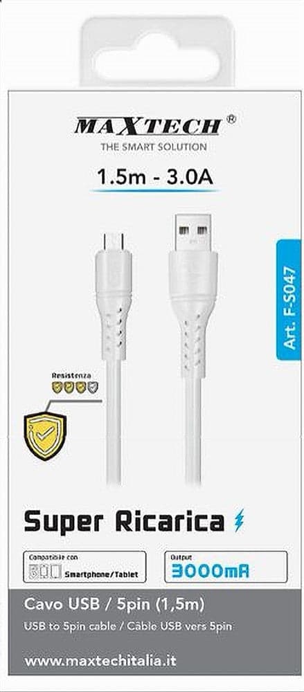CAVO USB/MICRO USB SUPER RICARICA DATI RESISTENTE 1.5 METRI 3A SMARTPHONE F-S047 in Lampade da parete Trade Shop italia - Napoli, commercioVirtuoso.it