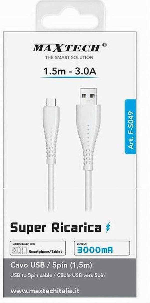 CAVO USB/MICRO USB 1.5 METRI SUPER RICARICA DATI 3A PER TABLET SMARTPHONE F-S049 in prodotto Trade Shop italia - Napoli, commercioVirtuoso.it