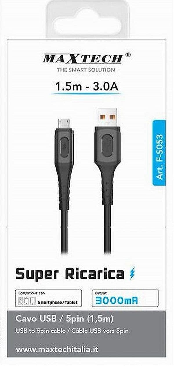 CAVO USB/MICRO USB SUPER RICARICA 3A TRASFERIMENTO DATI 1.5MT SMARTPHONE F-S053 in Lampade da parete Trade Shop italia - Napoli, commercioVirtuoso.it