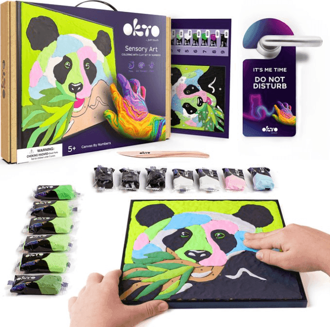 Okto – Sensory Art Colora con i Numeri 30 x 30 cm Panda in Dipingere con i numeri Cartospedia - Napoli, commercioVirtuoso.it