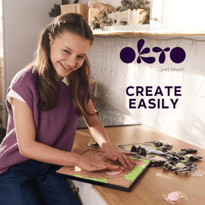 Okto – Sensory Art Colora con i Numeri 30 x 30 cm Panda in Dipingere con i numeri Cartospedia - Napoli, commercioVirtuoso.it