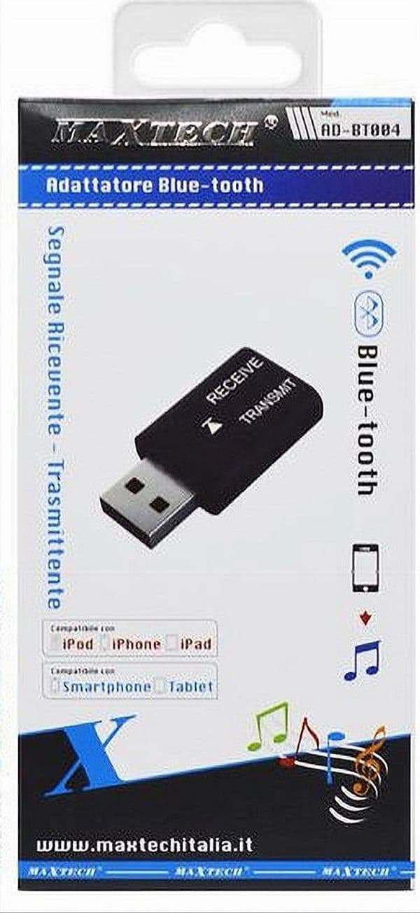 ADATTATORE BLUETOOTH USB AUDIO SEGNALE RICEVENTE-TRASMITTENTE WIRELESS AD-BT004 in Ricevitori Hi-Fi Trade Shop italia - Napoli, commercioVirtuoso.it