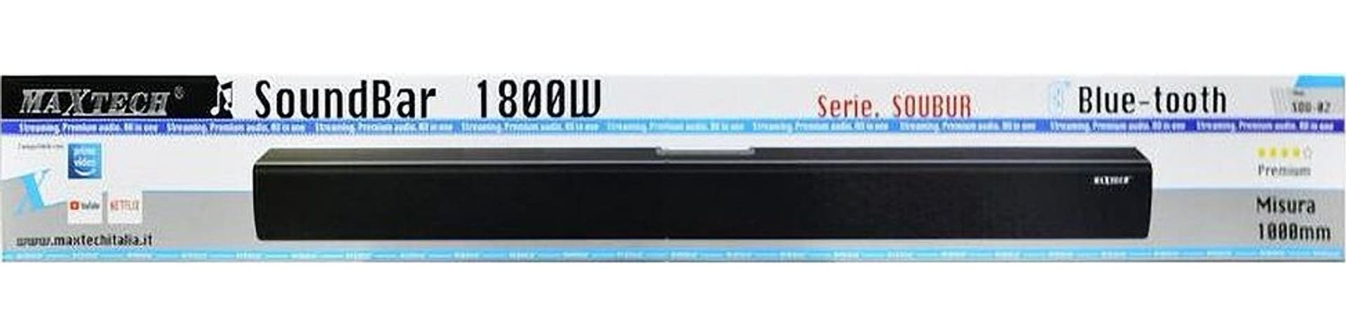 SOUNDBAR BLUETOOTH AUX USB 1800 WATT 1000 MM SUBWOFFER CASSA ALTOPARLANTE SOU-02 in Soundbar Trade Shop italia - Napoli, commercioVirtuoso.it