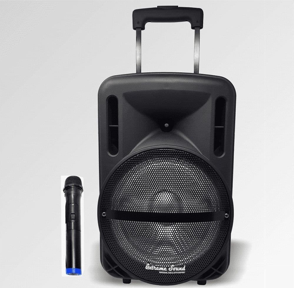 CASSA AUDIO A BATTERIA RICARICABILE TROLLEY WOOFER 10" USB EXTREME SOUND MOVE 10 in Monitor Trade Shop italia - Napoli, commercioVirtuoso.it