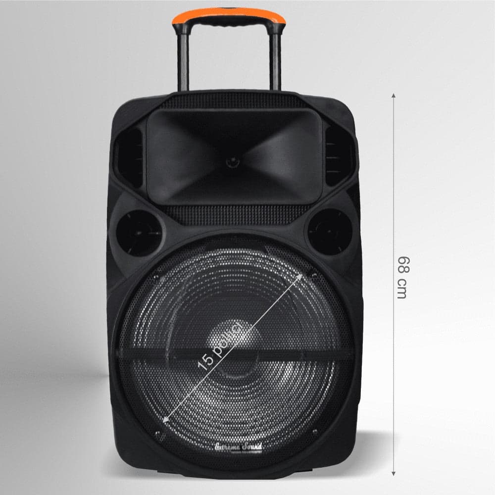 CASSA AUDIO PORTATILE BATTERIA WOOFER 15" USB MP3 MICROFONO EXTREME SOUND VAN-XL in Sistemi PA Trade Shop italia - Napoli, commercioVirtuoso.it