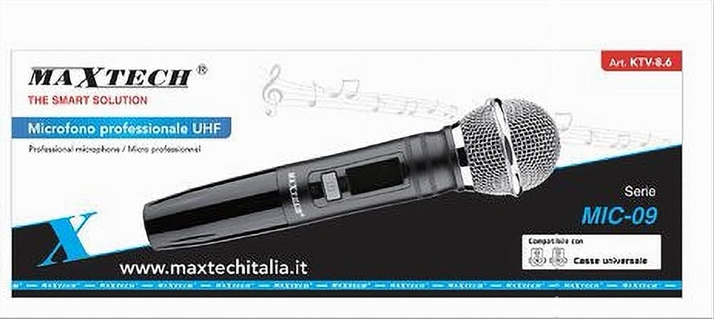MICROFONO PROFESSIONALE UHF CON RICEVITORE WIRELESS KARAOKE CONFERENZE KTV-8.6 in Dinamico Trade Shop italia - Napoli, commercioVirtuoso.it