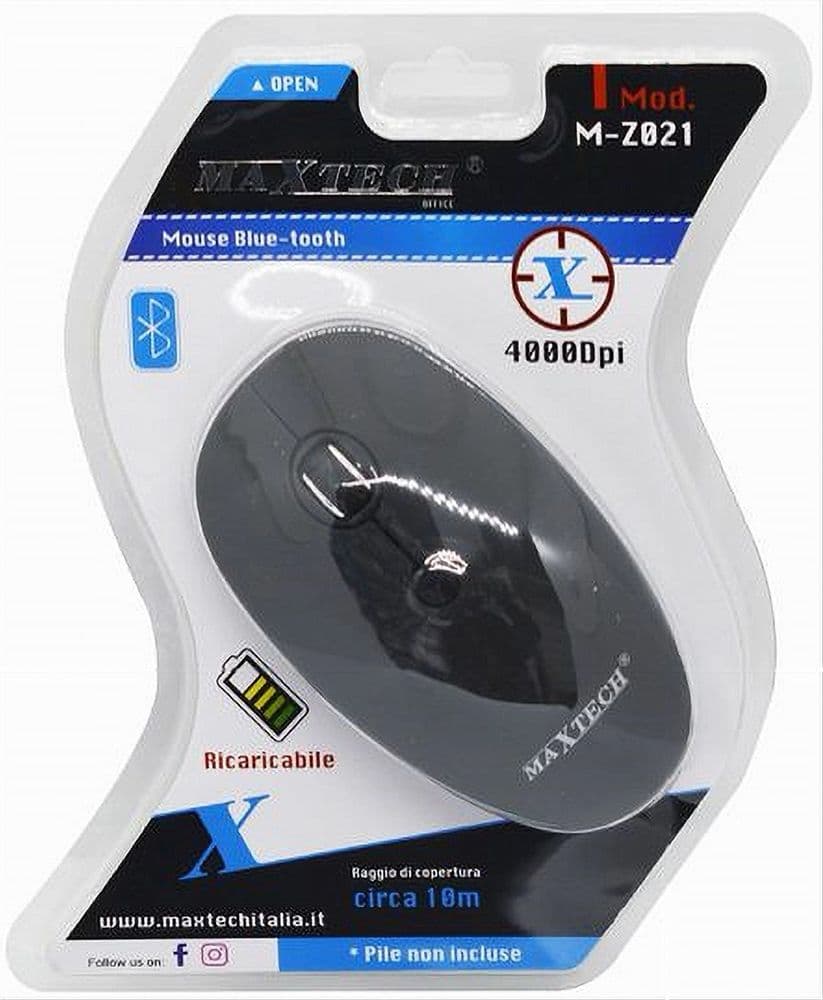 MOUSE BLUETOOTH WIRELESS 2.4GHZ SENZA FILI PER NOTEBOOK COMPUTER 4000 DPI M-Z021 in prodotto Trade Shop italia - Napoli, commercioVirtuoso.it