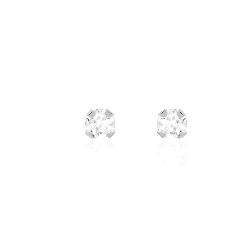 Stroili Orecchini a lobo Bon Ton oro bianco e Cubic zirconia in Orecchini Alba Gioielli - Casoria, commercioVirtuoso.it