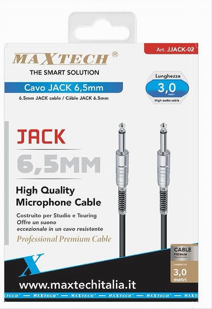CAVO COLLEGAMENTO 2 JACK DA 6.5 MM MONO 3MT CAVO MICROFONO AUDIO STEREO JJACK-02 in Cavi Stereo Jack Trade Shop italia - Napoli, commercioVirtuoso.it